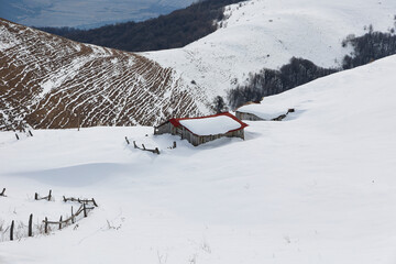 Hike to the snow-capped peaks of the Georgian mountains in the Ilto Nature Reserve
