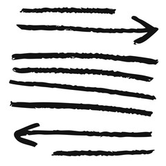 Fototapeta premium Charcoal Arrows and lines