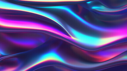 Layered Holographic Waves in Vivid 3D Render