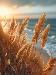 Fototapeta premium view of the sea from the beach