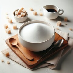 Fototapeta na wymiar sugar in a bowl on white 