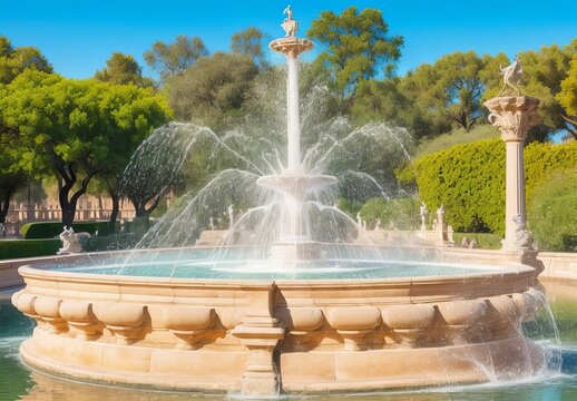 Fountain in the parc de la ciutadella in barcel
