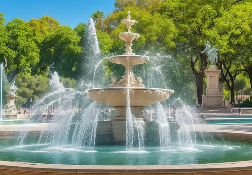 Fountain in the parc de la ciutadella in barcel