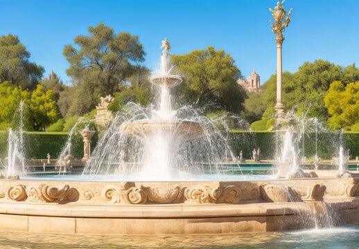 Fountain in the parc de la ciutadella in barcel
