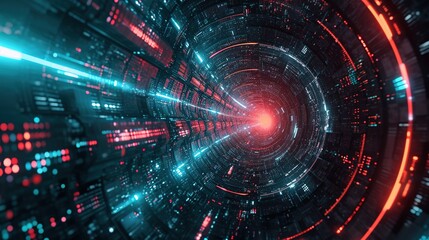 Obraz premium futuristic abstract wallpaper with neon lights. neon background. created with Generative AI