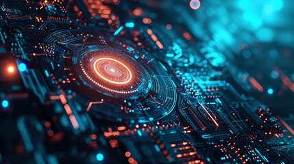 digital data concept. abstract background of binary code and technology created with Generative AI