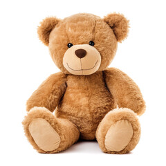 kids toy brown teddy bear on white background