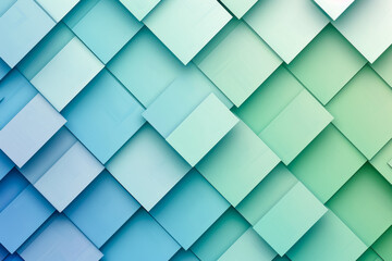Fototapeta na wymiar background with a pattern of overlapping diamonds in shades of green and blue
