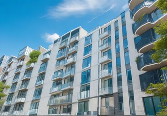 Fototapeta premium London UK 11 July 2023 Modern apartment buildin