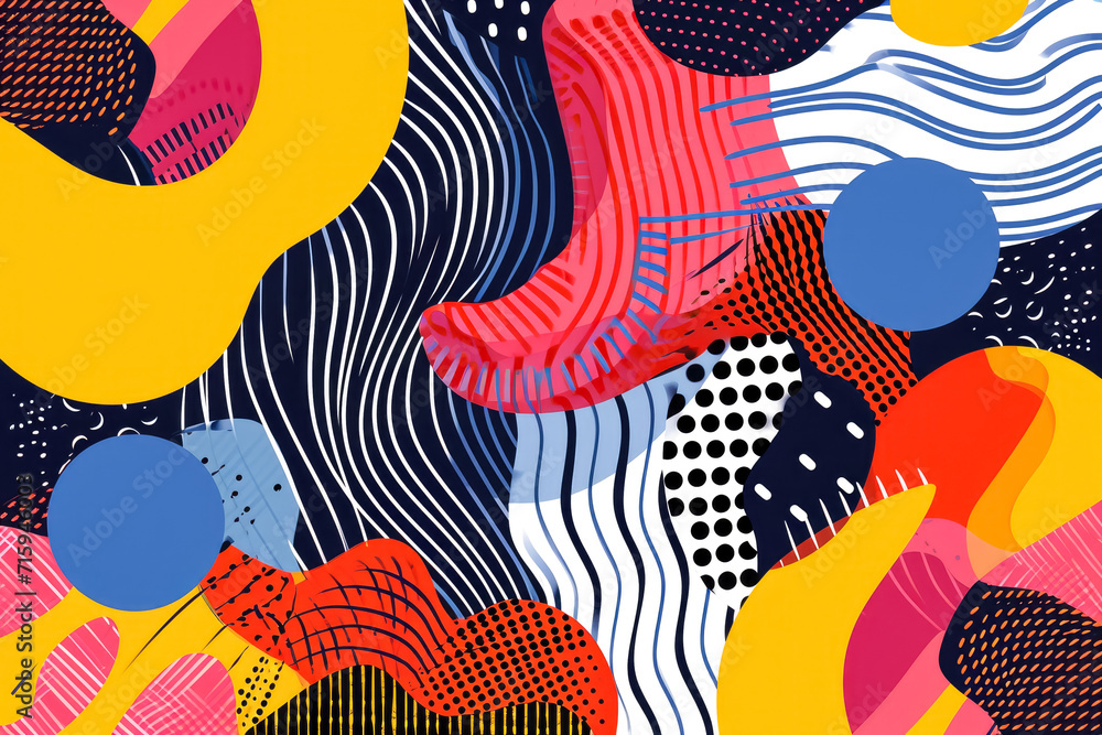 Poster bold and energetic background with dynamic shapes and lines