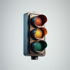 traffic light on white
