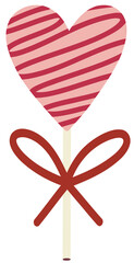 Heart Lollipop with Drizzle