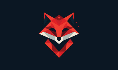 red fox vector logo