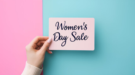 Women's Day background for sales and marketing, poster banner for social media and promotions on 8 March