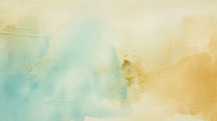 Pastel yellow mint and powder blue delicate watercolor abstract