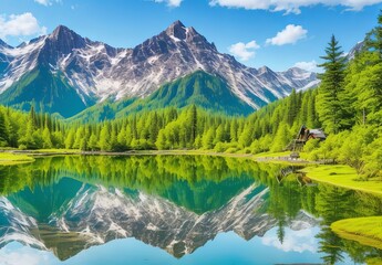 Fototapeta premium parks mountains reflection mountain decoration