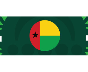 Guinea Bissau Flag Emblem African Nations 2023 Teams Countries African Football Symbol Logo Design Vector Illustration