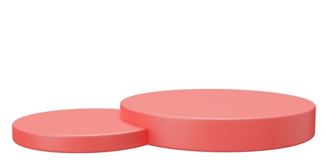 Pink podium. 3d render illustration. Valentine day 3d minimal composition