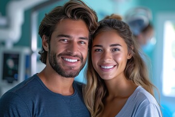 Two friends share a joyful moment as they smile at each other, their human faces radiating happiness and their clothing adding to the warm atmosphere
