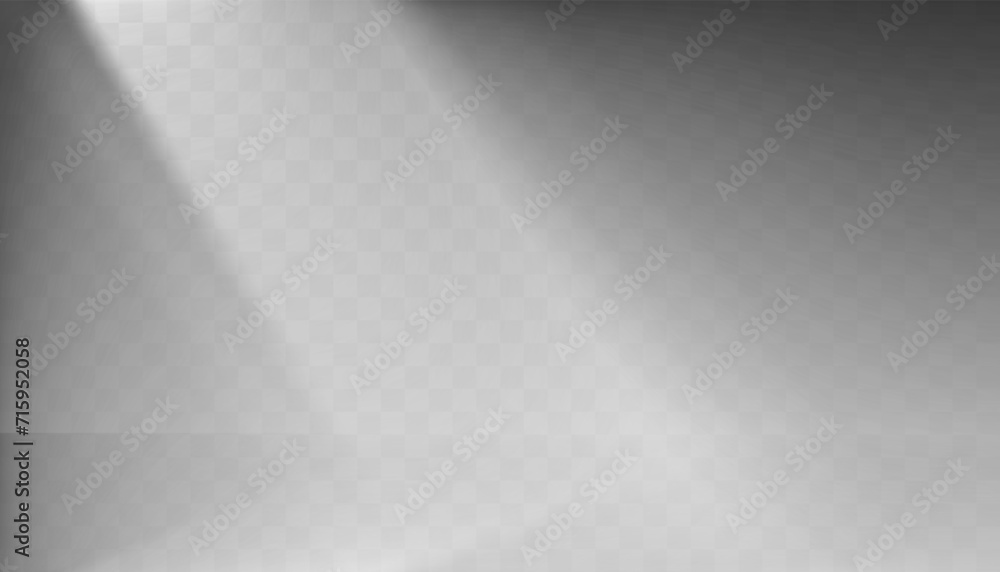 Poster shadow overlay effect.transparent soft light,shadow from window.vector mockup of abstract transparen