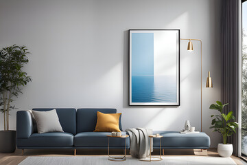 modern living room with sofa