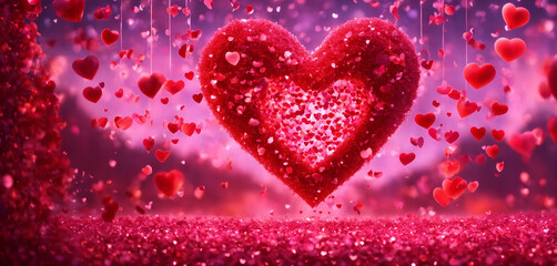 Valentine's day background with hearts. Hearts as background. Valentines day concept