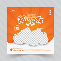 Delicious food / nugget social media post