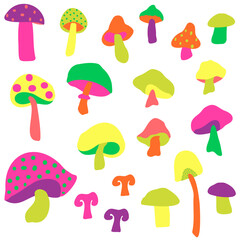 Retro Mushroom Collection No.1