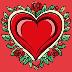 heart with floral ornament