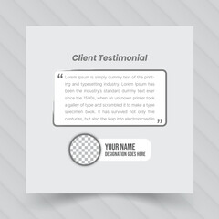 Client testimonial design template