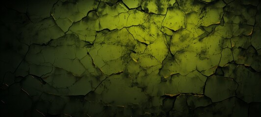 Desert made of uranium. Uranium texture background. Radioactive mineral. Ores in Green Light. Radiation. Horizontal banner format - obrazy, fototapety, plakaty