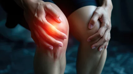 Foto op Aluminium Close up of hands on knee pain © ArtBox