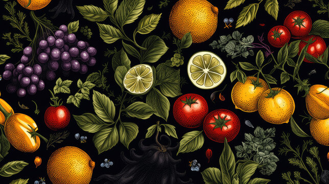 a colorful harvest of fruits and vegetables