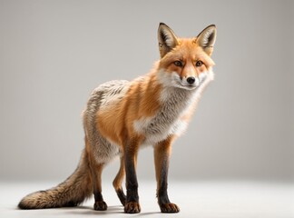 Fototapeta premium Red Fox in a Blank Canvas