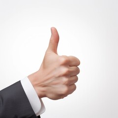 thumb up gesture, on white