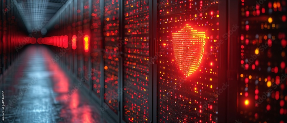 Poster image depicting network security and data
