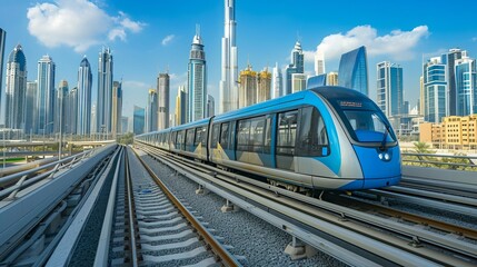 Dubai, metro train system is renowned for its reliability and convenience, and showcases its sleek design and modern amenities. Near Future Museum 