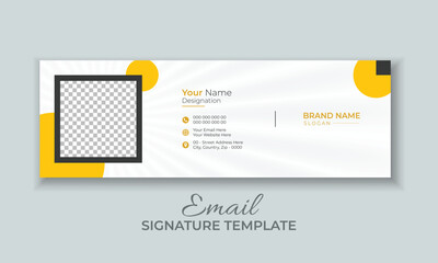 Corporate email signature, footer template