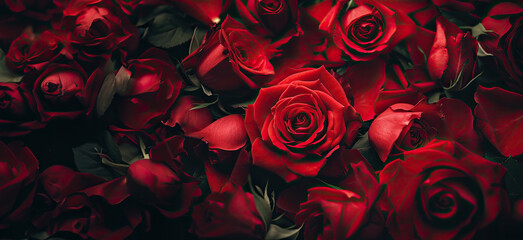 Naklejka premium Background of red roses
