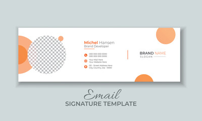 Corporate email signature, footer template