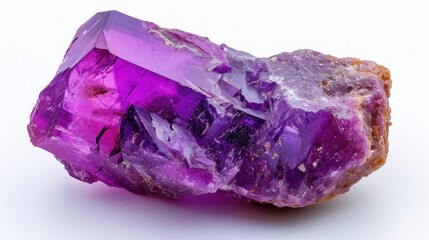 Richly colored Sugilite piece, highlighting its vibrant violet hues, against a white background