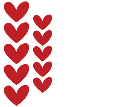 fondo textura de corazones día de San Valentin día del amor y la amistad corazones en fila diseño de corazón rojo