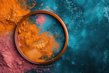 Minimalistic background with round frame