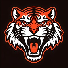 Fototapeta premium A TigerLogo, Gaming vector art logo - Generative AI