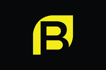 B and leaf logo, abstract, logo mark, brand mark, icon