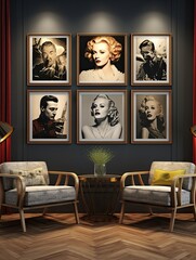 Golden Age Hollywood Stars: Vintage Film Icons in Exquisite Wall Art