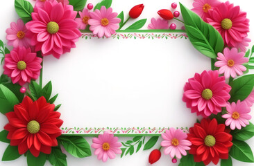 Card to Women's Day with place for text and floral motifs.