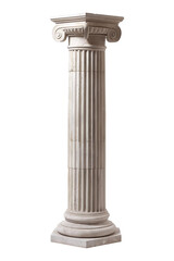 Isolated stone pillar on transparent background, PNG