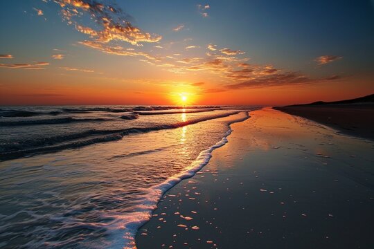 Sunrise On South Padre Island Texas, HD, Background Wallpaper, Desktop Wallpaper
