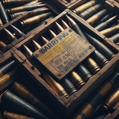 Military shells, artillery ammunition storage, manufacturing of weapons - obrazy, fototapety, plakaty